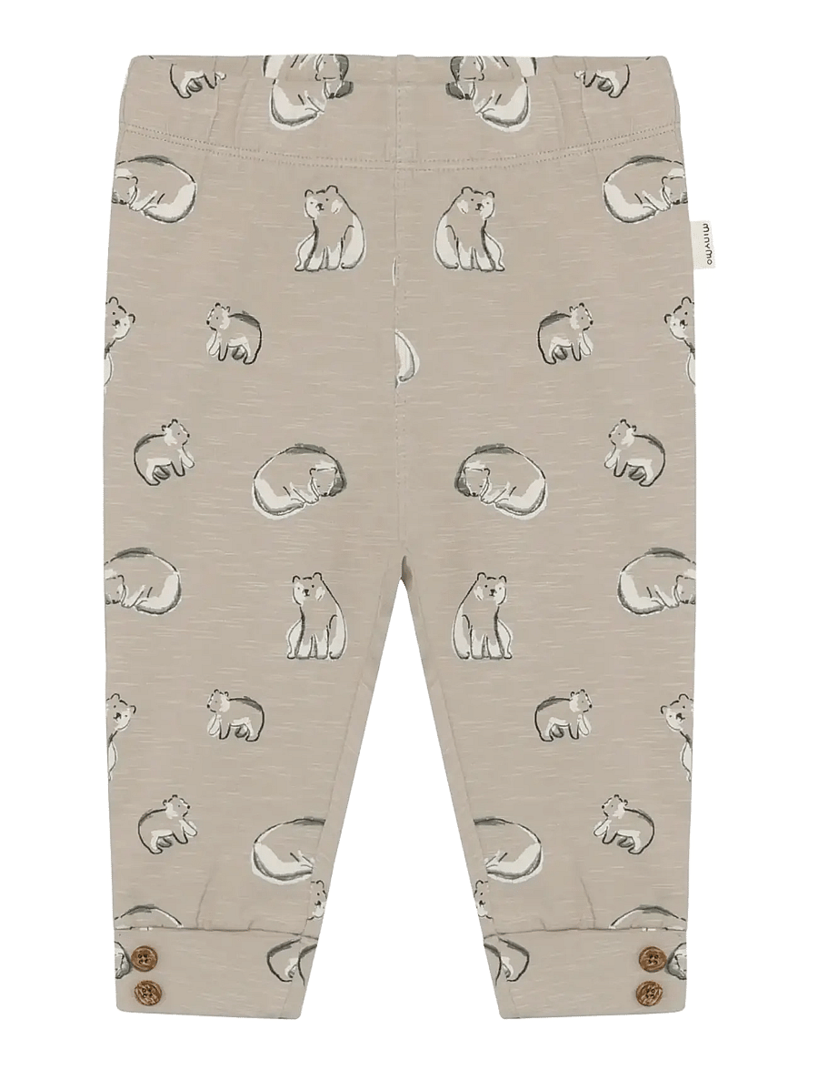 Minymo - Pants AOP - sweatpants - feather gray - 0