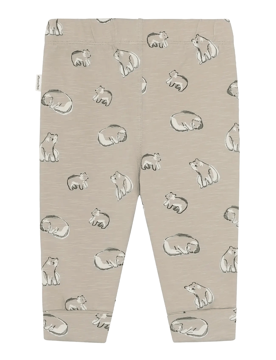 Minymo - Pants AOP - sweatpants - feather gray - 1