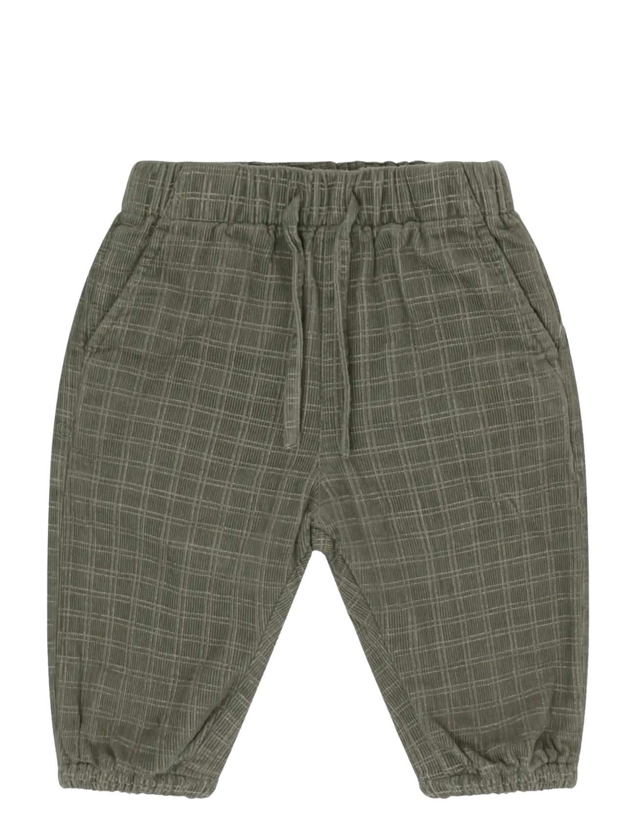 Minymo Pants Corduroy AOP w. Lining - Riided - BEETLE / khaki/green