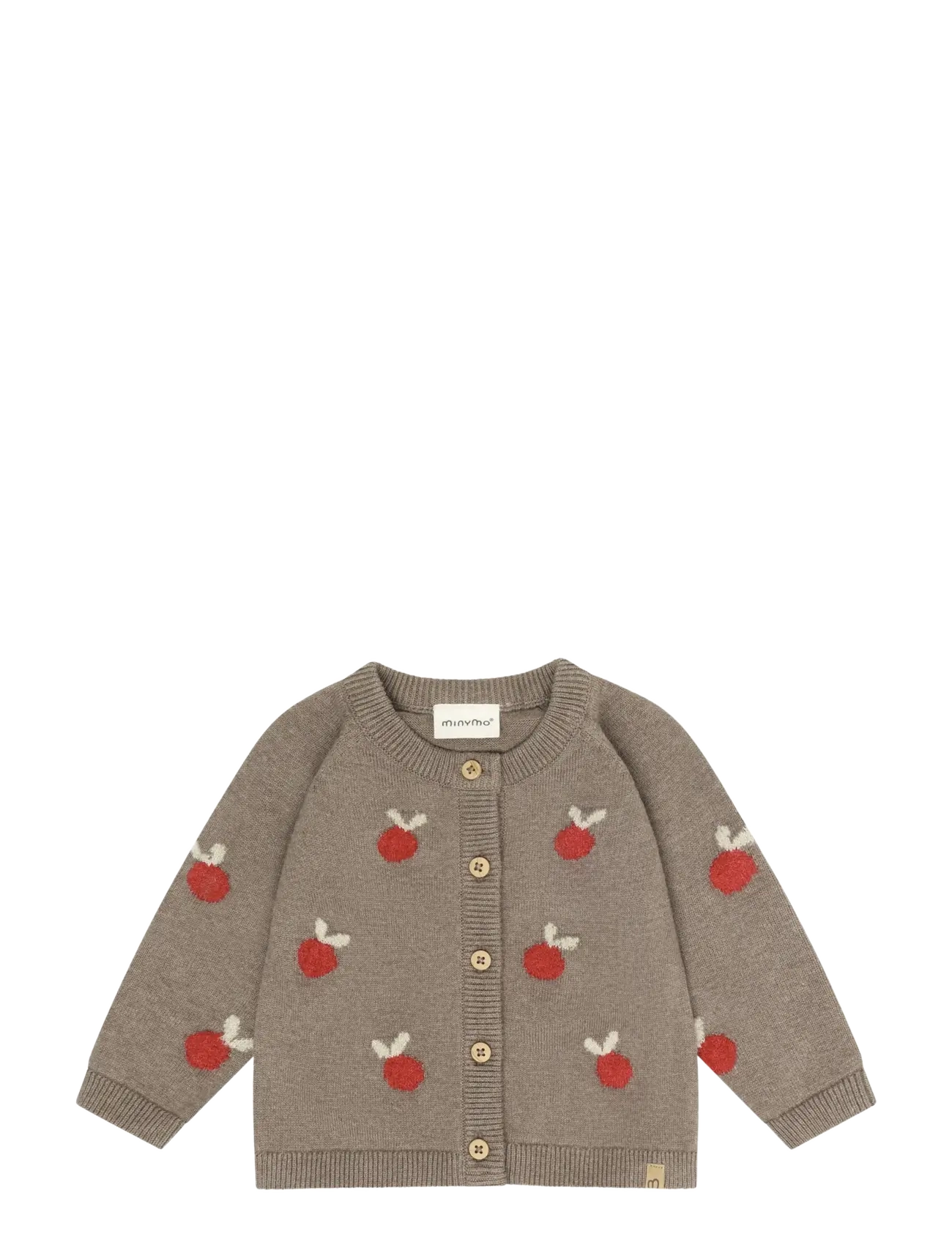 Minymo - Cardigan Knit - dark brown melange - 1
