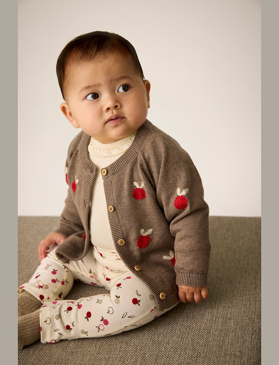 Minymo - Cardigan Knit - kardiganid - dark brown melange - 0