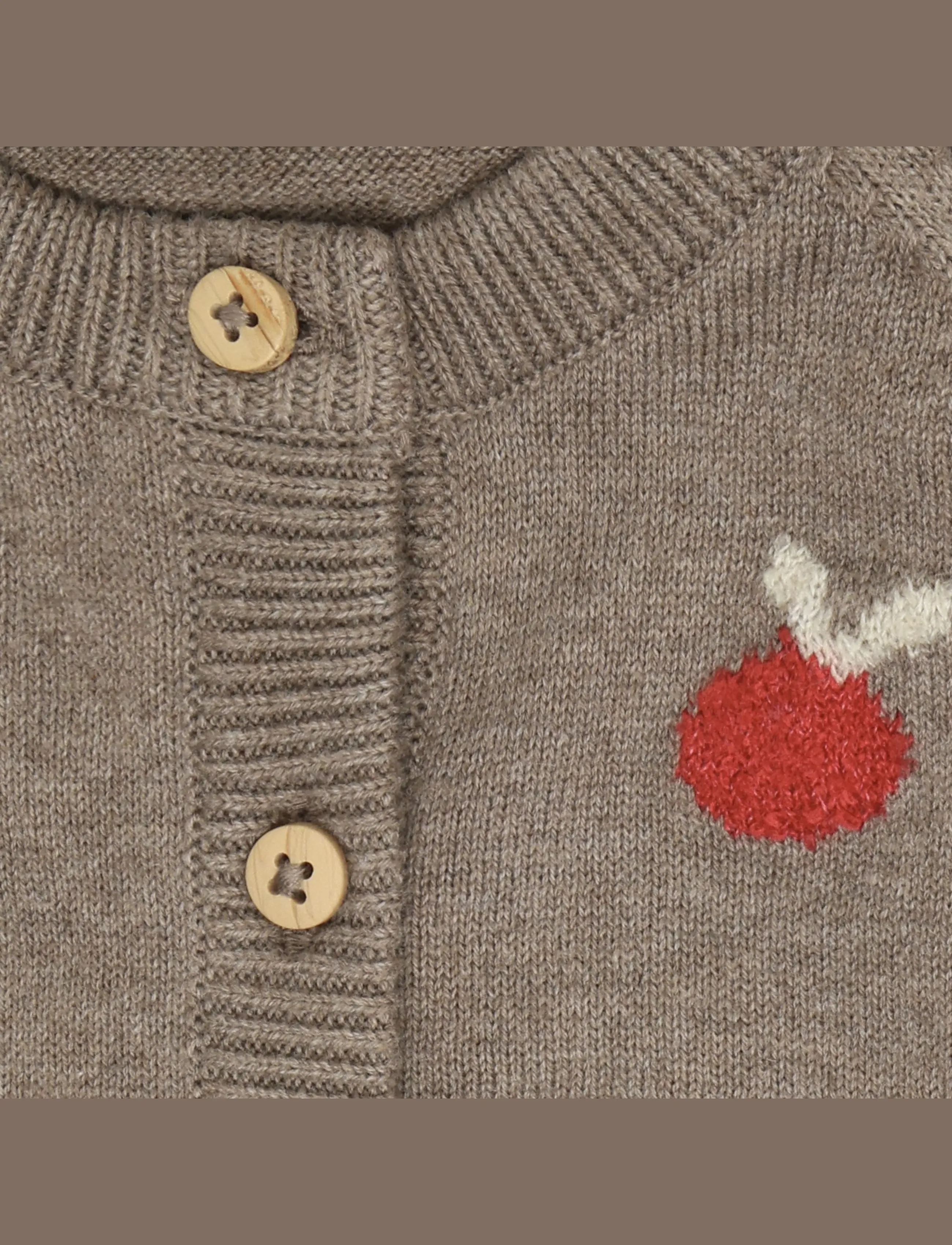 Minymo - Cardigan Knit - dark brown melange - 3