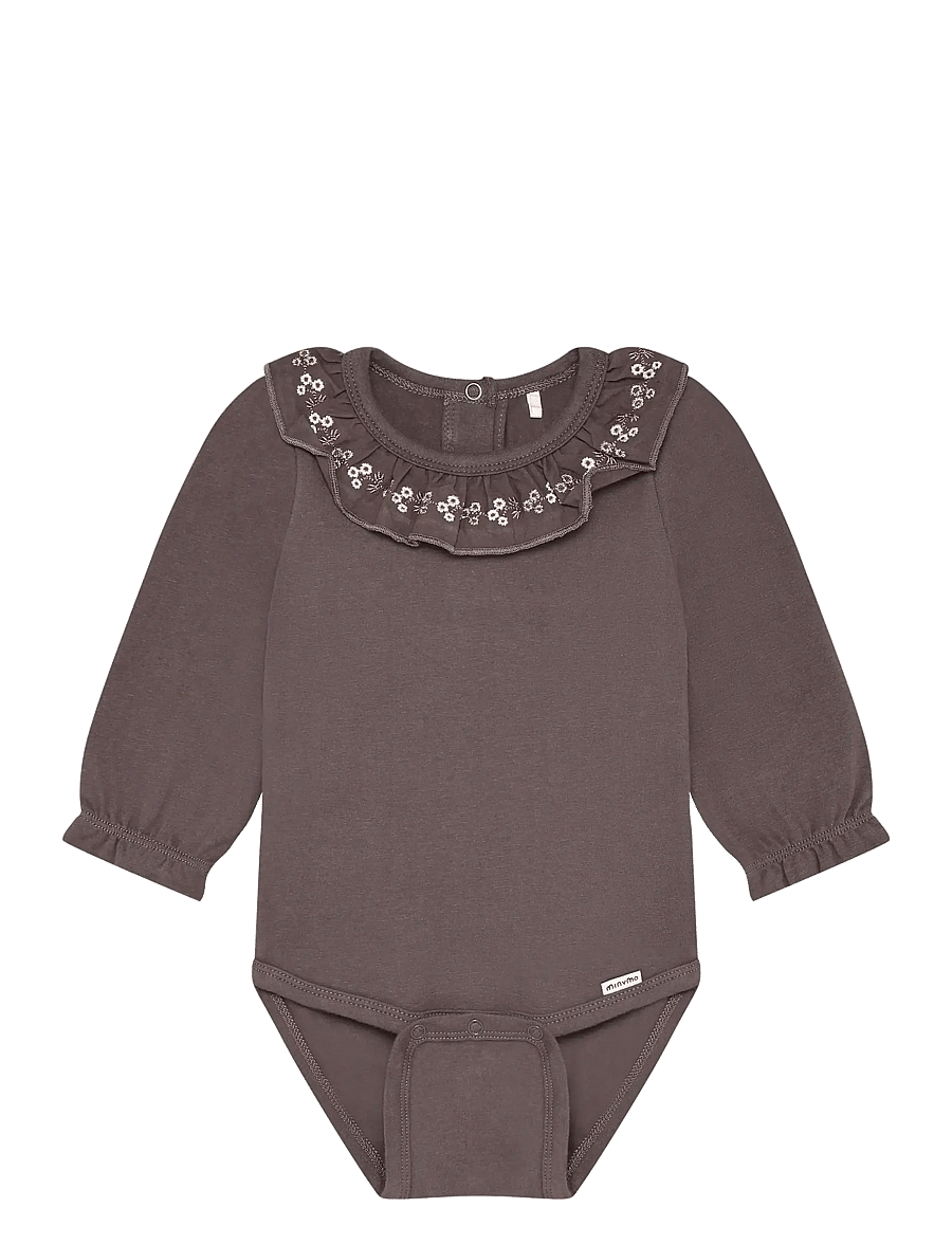 Minymo - Body LS - langärmelige bodys - plum truffle - 1