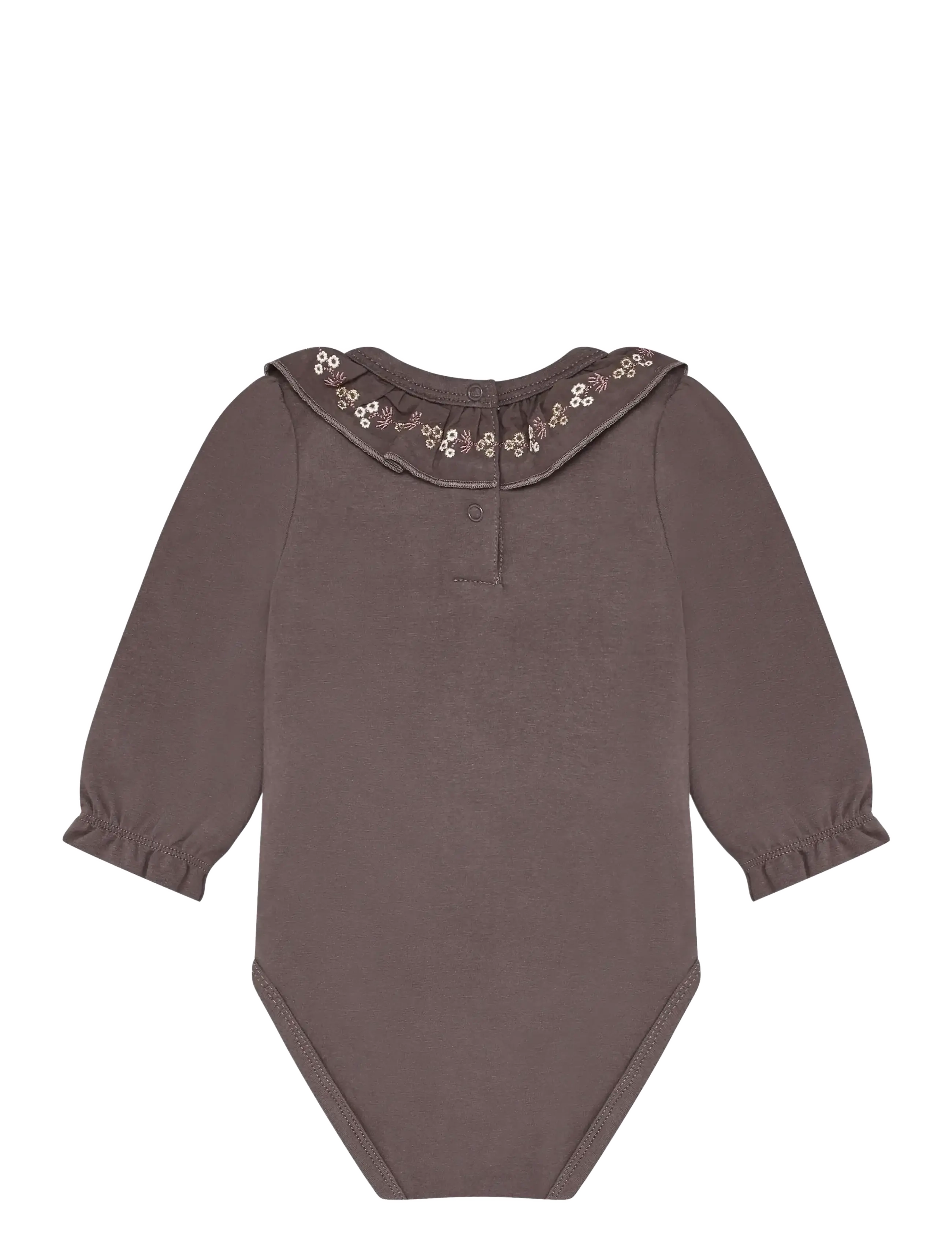Minymo - Body LS - long-sleeved bodies - plum truffle - 2