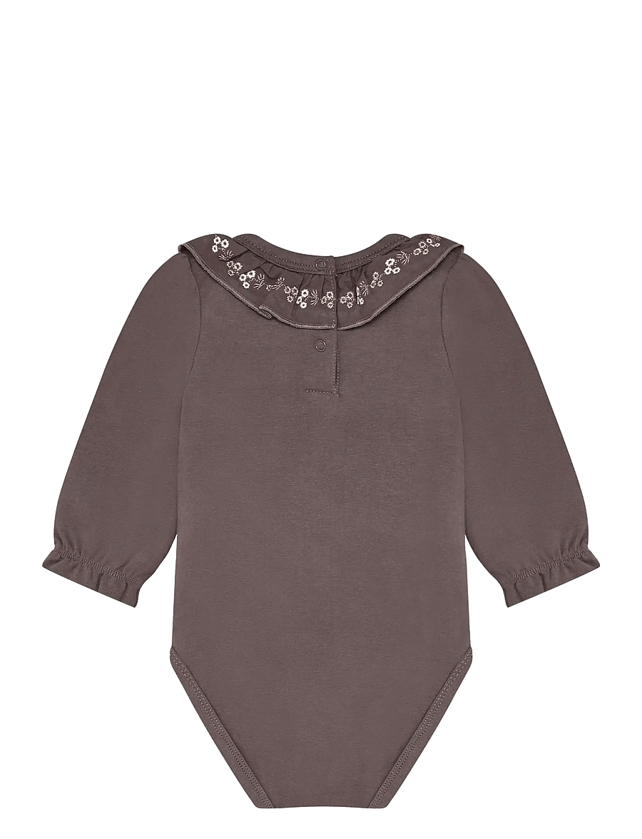 Minymo - Body LS - langärmelige bodys - plum truffle - 2