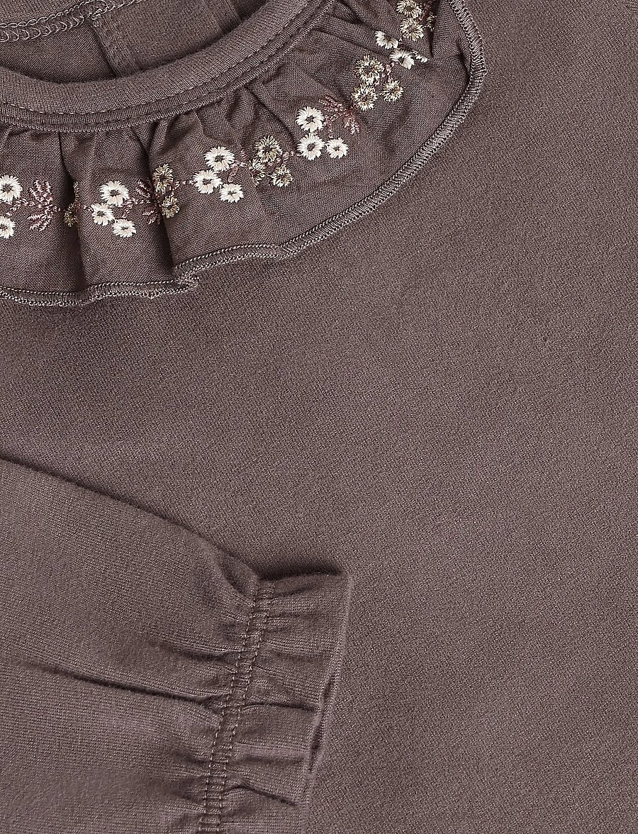 Minymo - Body LS - langärmelige bodys - plum truffle - 3