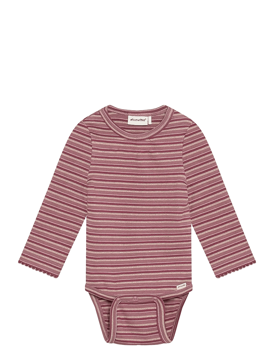 Minymo - Body LS Y/D Rib - bodies à manches longues - nostalgia rose - 0