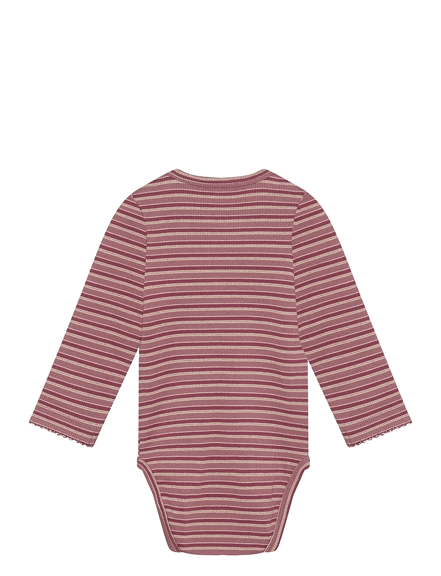 Minymo - Body LS Y/D Rib - bodies à manches longues - nostalgia rose - 1