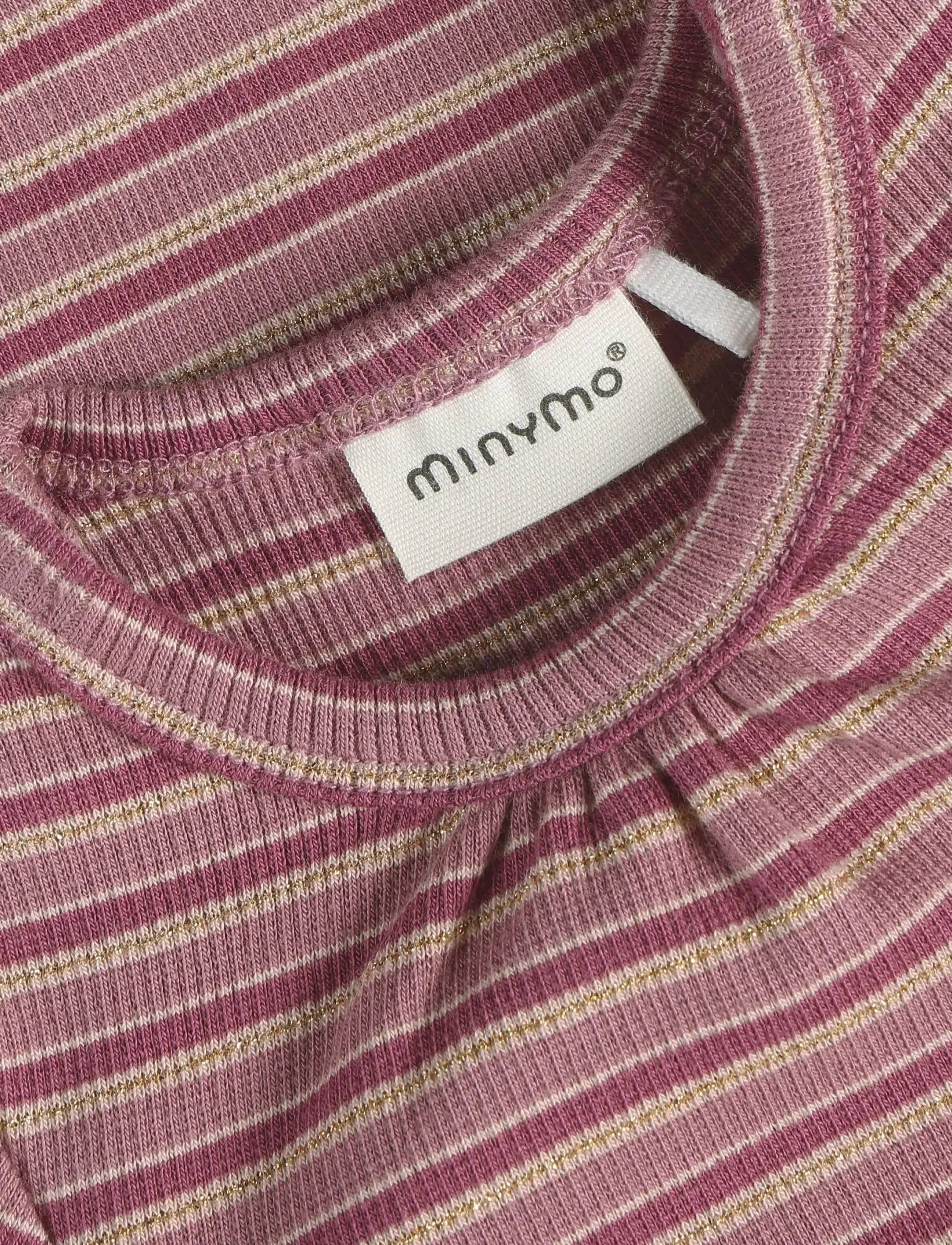 Minymo - Body LS Y/D Rib - long-sleeved bodies - nostalgia rose - 2