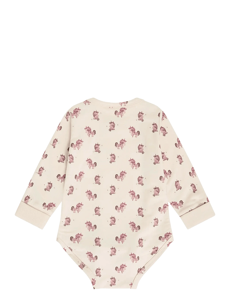 Minymo - Body LS AOP Sweat - langärmelige bodys - pink tint - 2