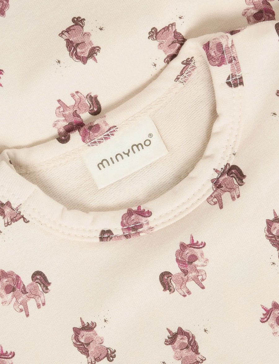 Minymo - Body LS AOP Sweat - langärmelige bodys - pink tint - 3