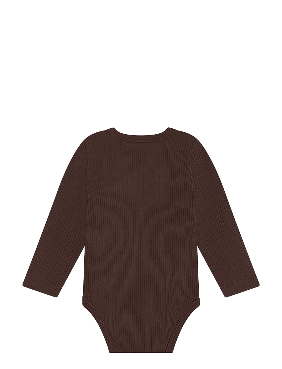 Minymo - Body LS Rib - langärmelige bodys - bracken - 1