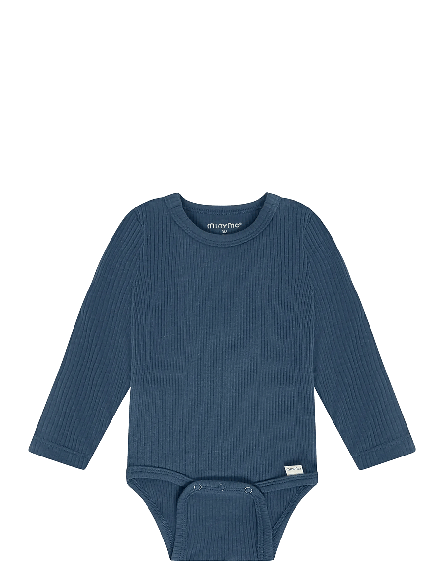 Minymo - Body LS Rib - langärmelige bodys - midnight navy - 0