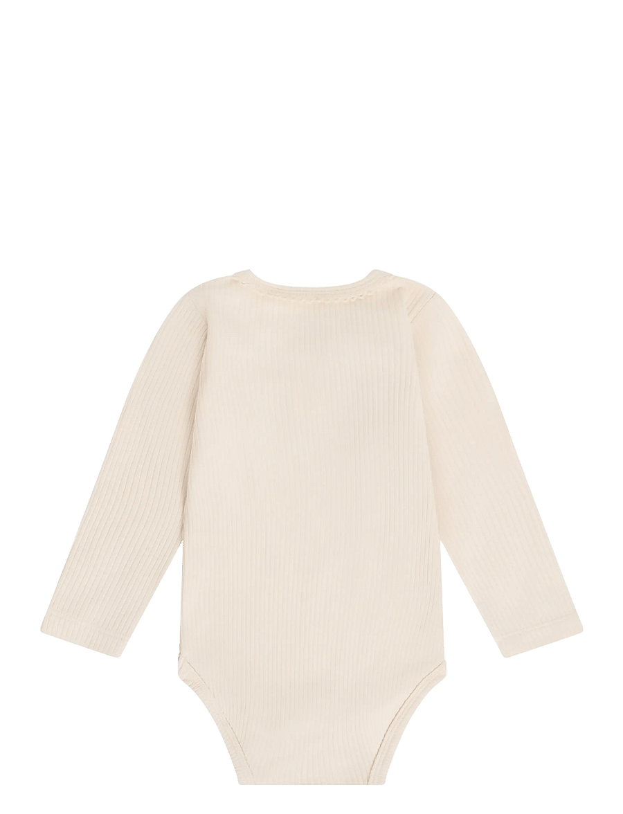 Minymo - Body LS Rib - långärmade bodies - pink tint - 1