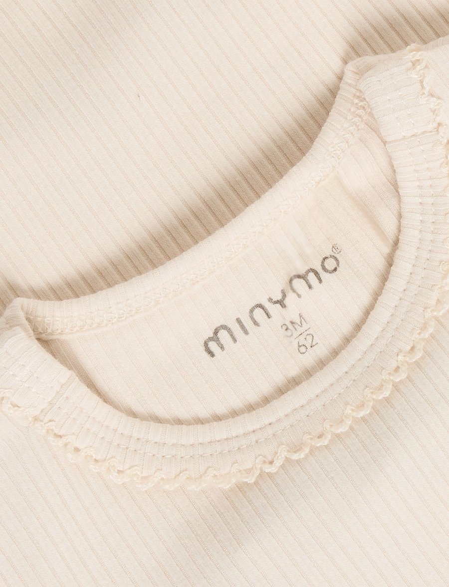 Minymo - Body LS Rib - långärmade bodies - pink tint - 2