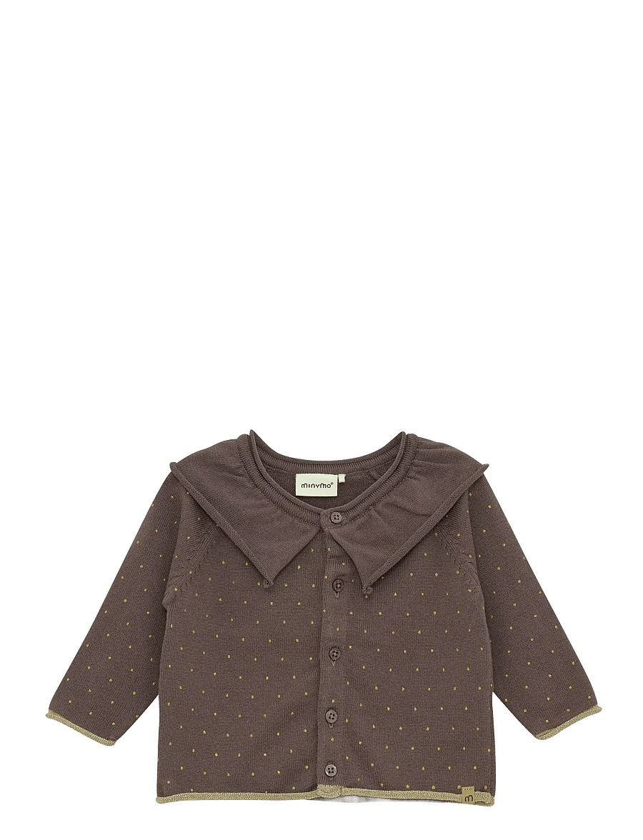 Minymo - Cardigan Knit - cardigans - plum truffle - 0