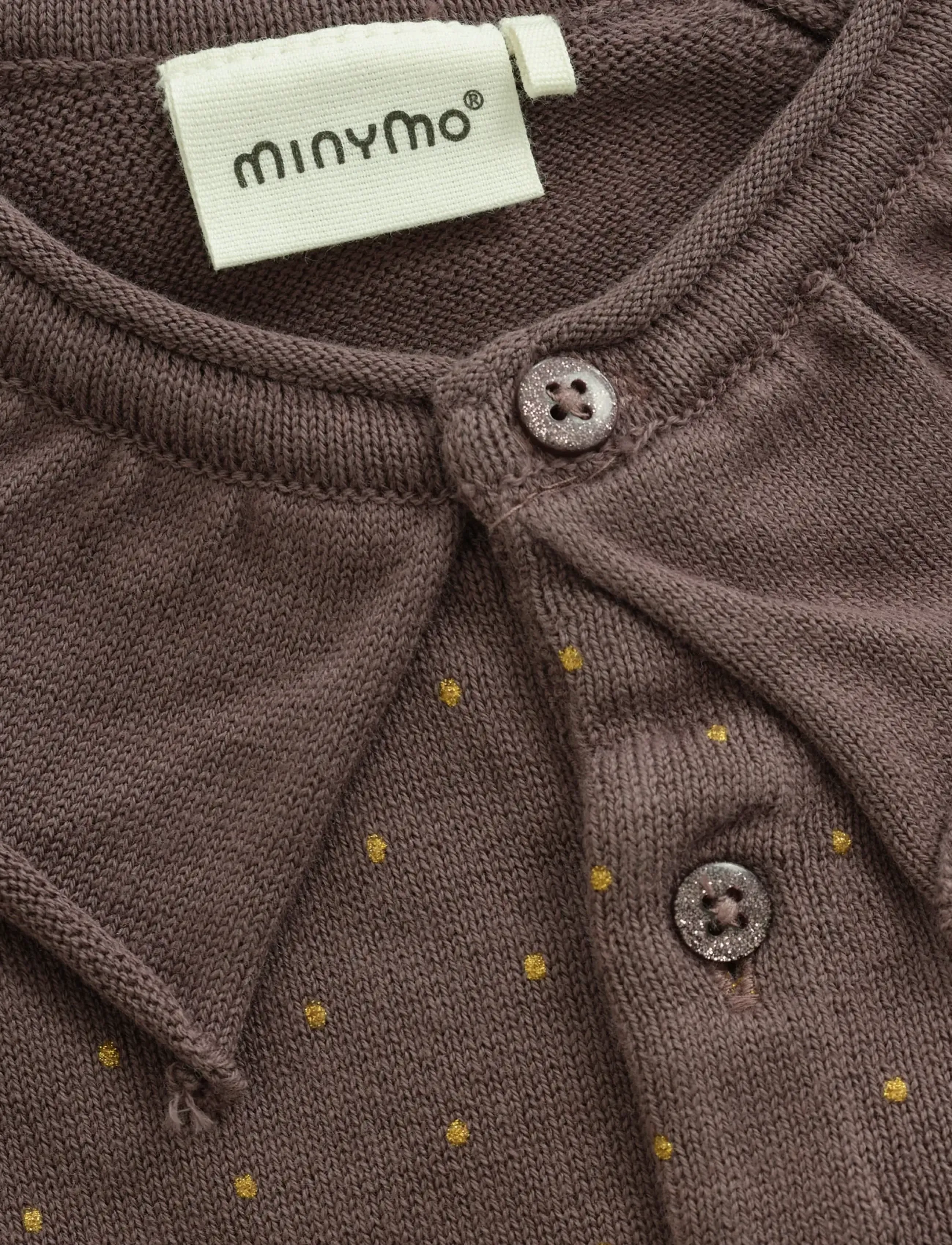 Minymo - Cardigan Knit - cardigans - plum truffle - 2