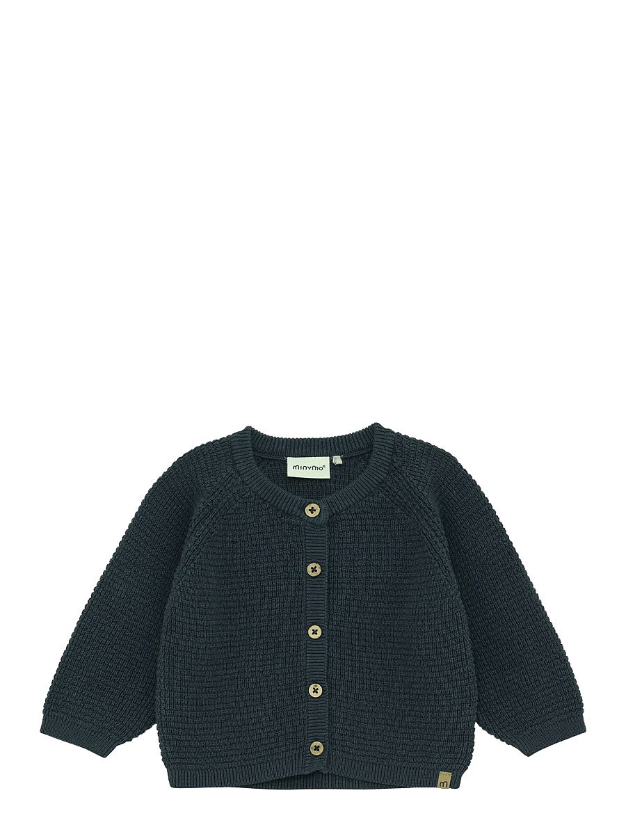 Minymo - Cardigan Knit - koftor - midnight navy - 0
