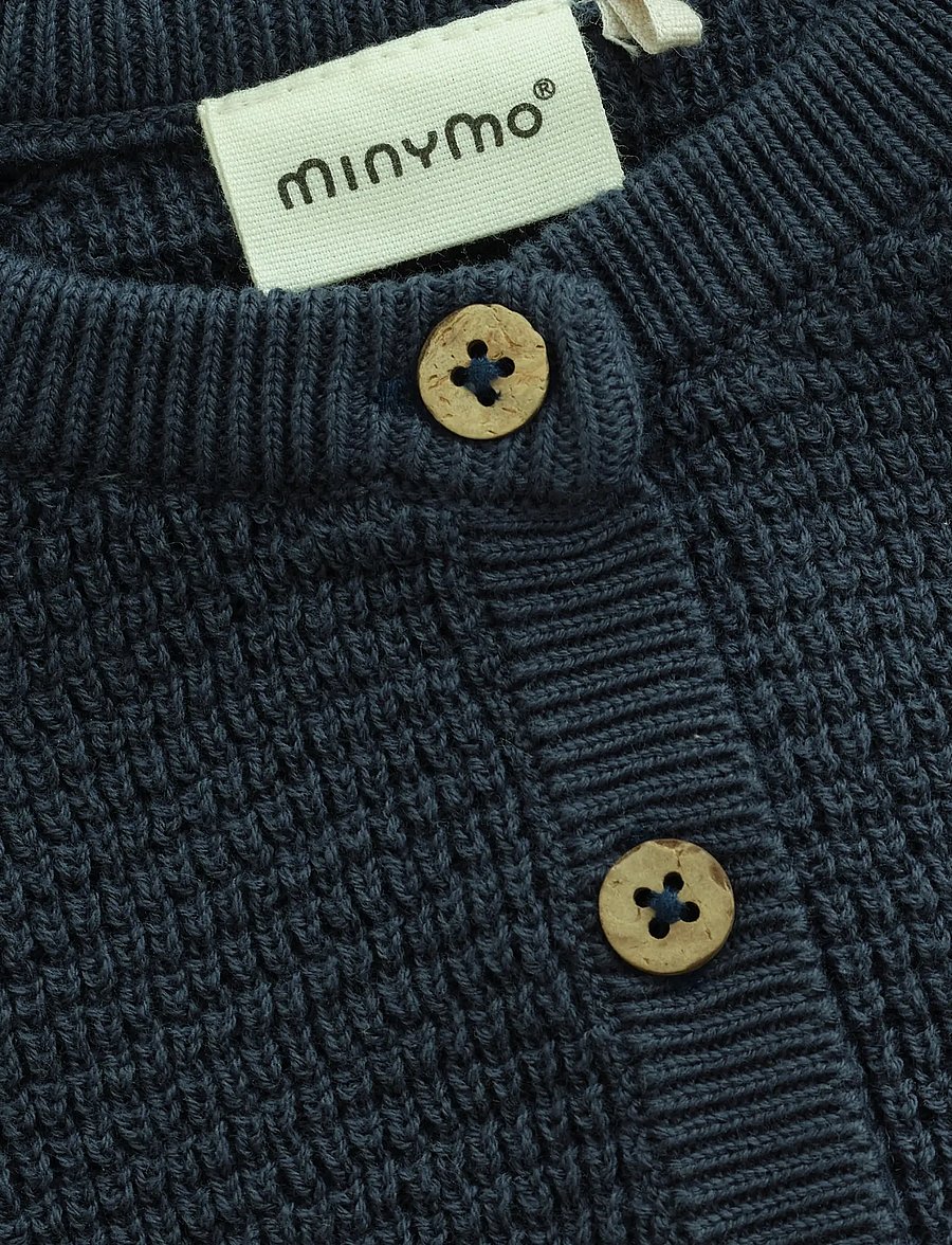 Minymo - Cardigan Knit - koftor - midnight navy - 2