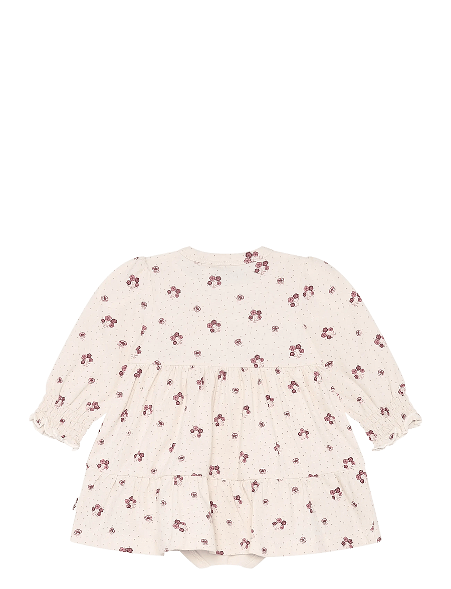 Minymo - Body Dress LS AOP - pink tint - 1