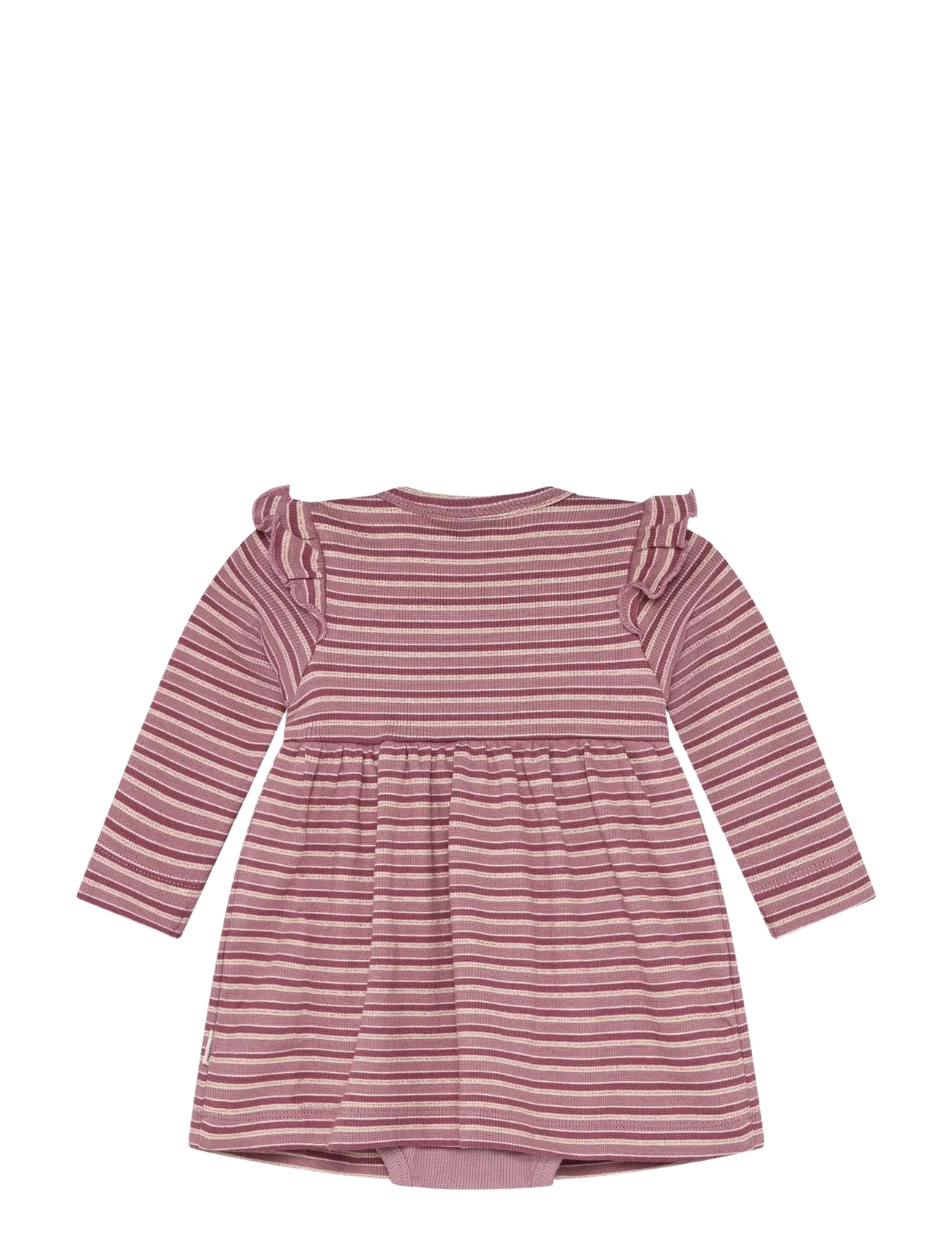 Minymo - Body Dress LS Y/D Rib - nostalgia rose - 2
