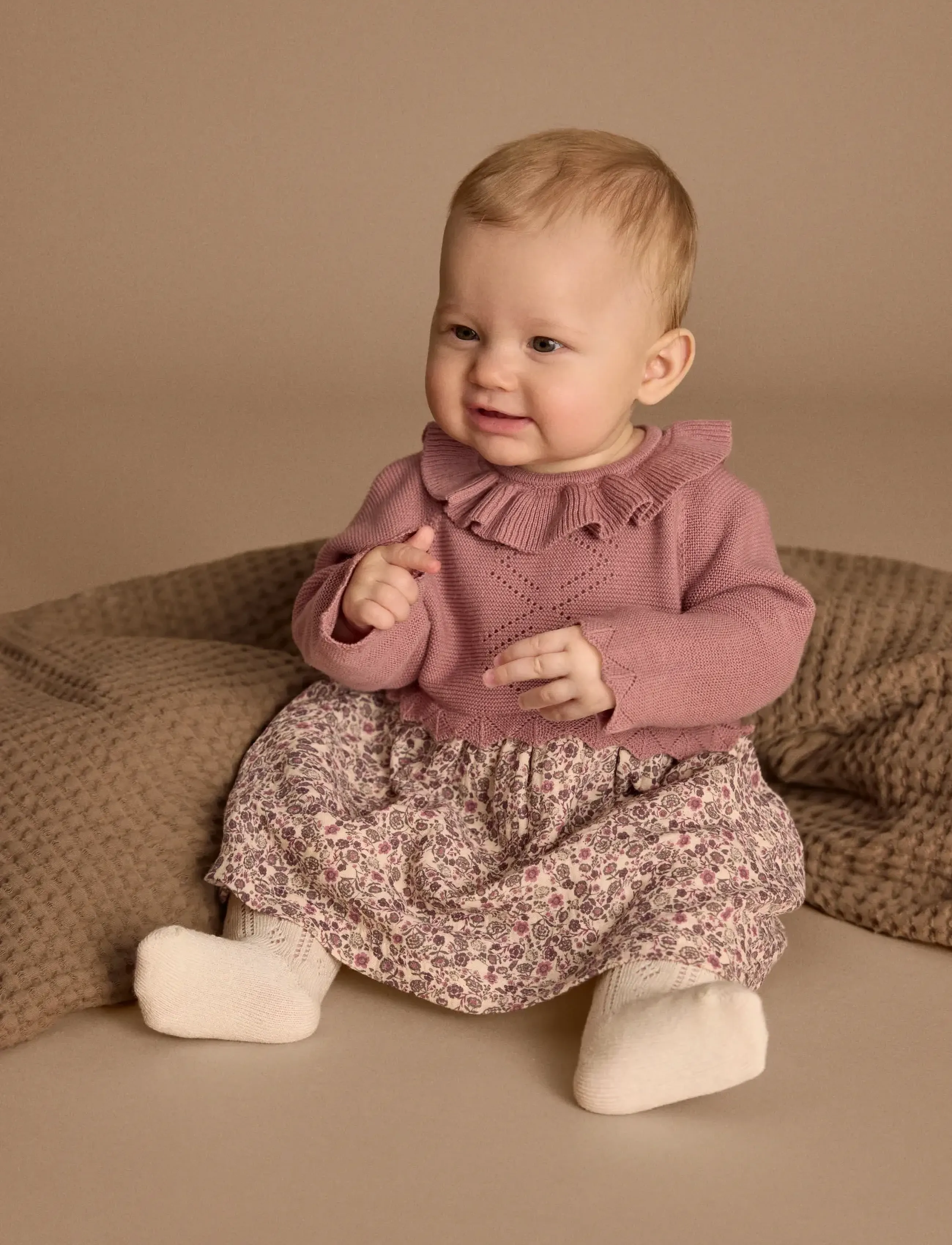 Minymo Dress LS AOP - Pikkade varrukatega vabaajakleidid - NOSTALGIA ROSE / pink/rose