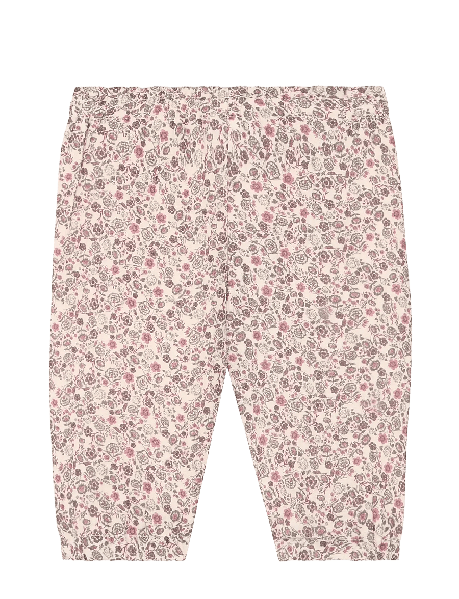 Minymo - Pants AOP - mjukisbyxor - pink tint - 1