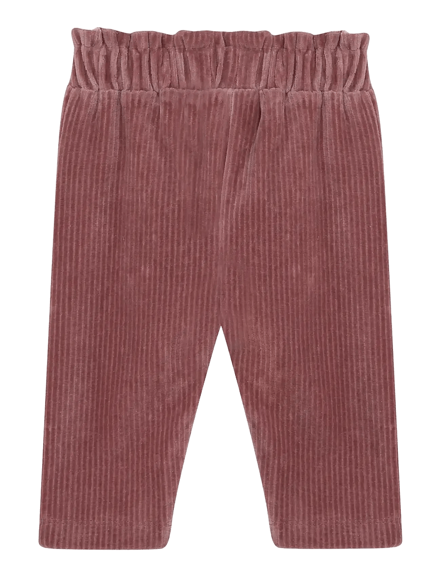 Minymo - Pants Velour - babybukser - nostalgia rose - 2