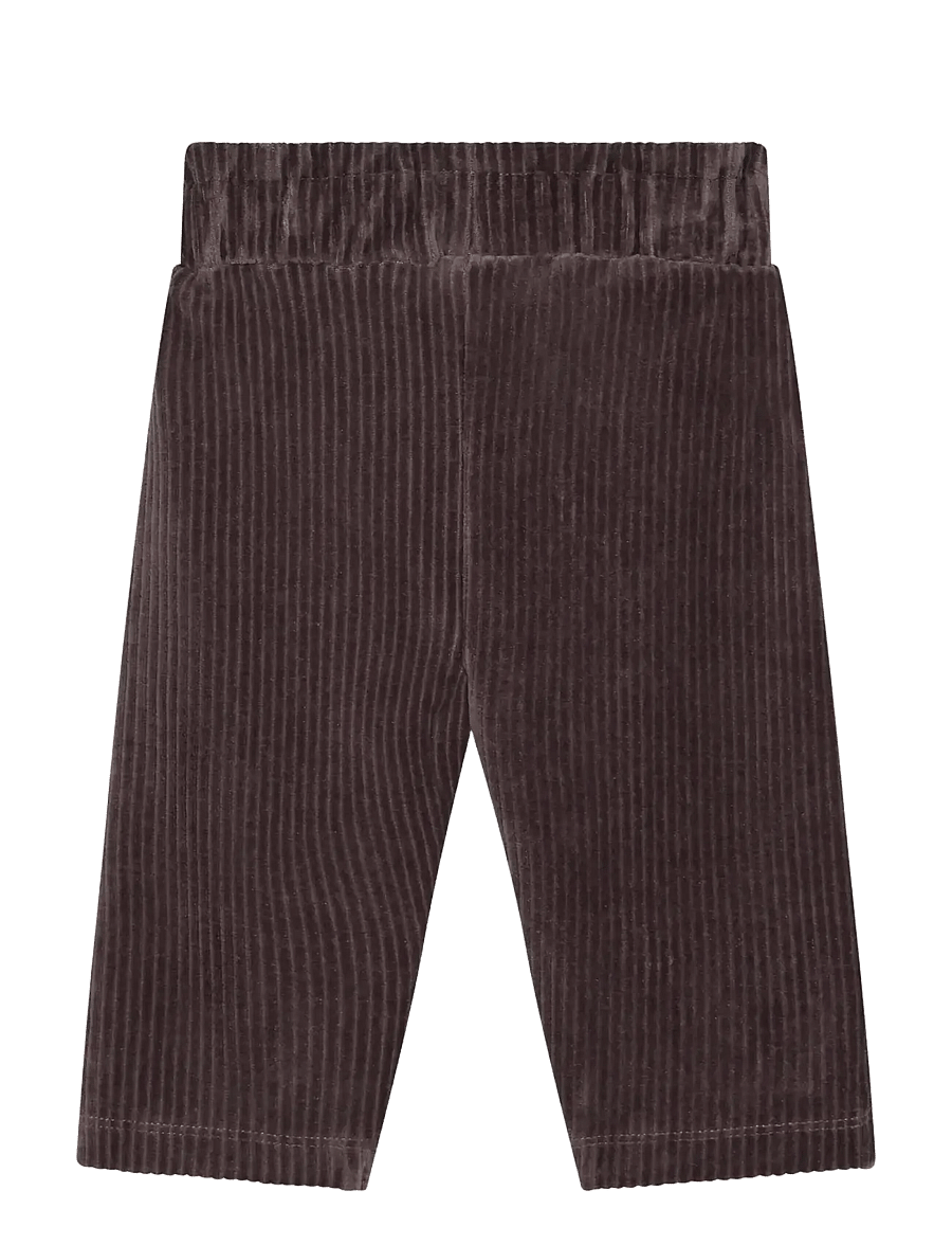 Minymo - Pants Velour - babybukser - plum truffle - 1