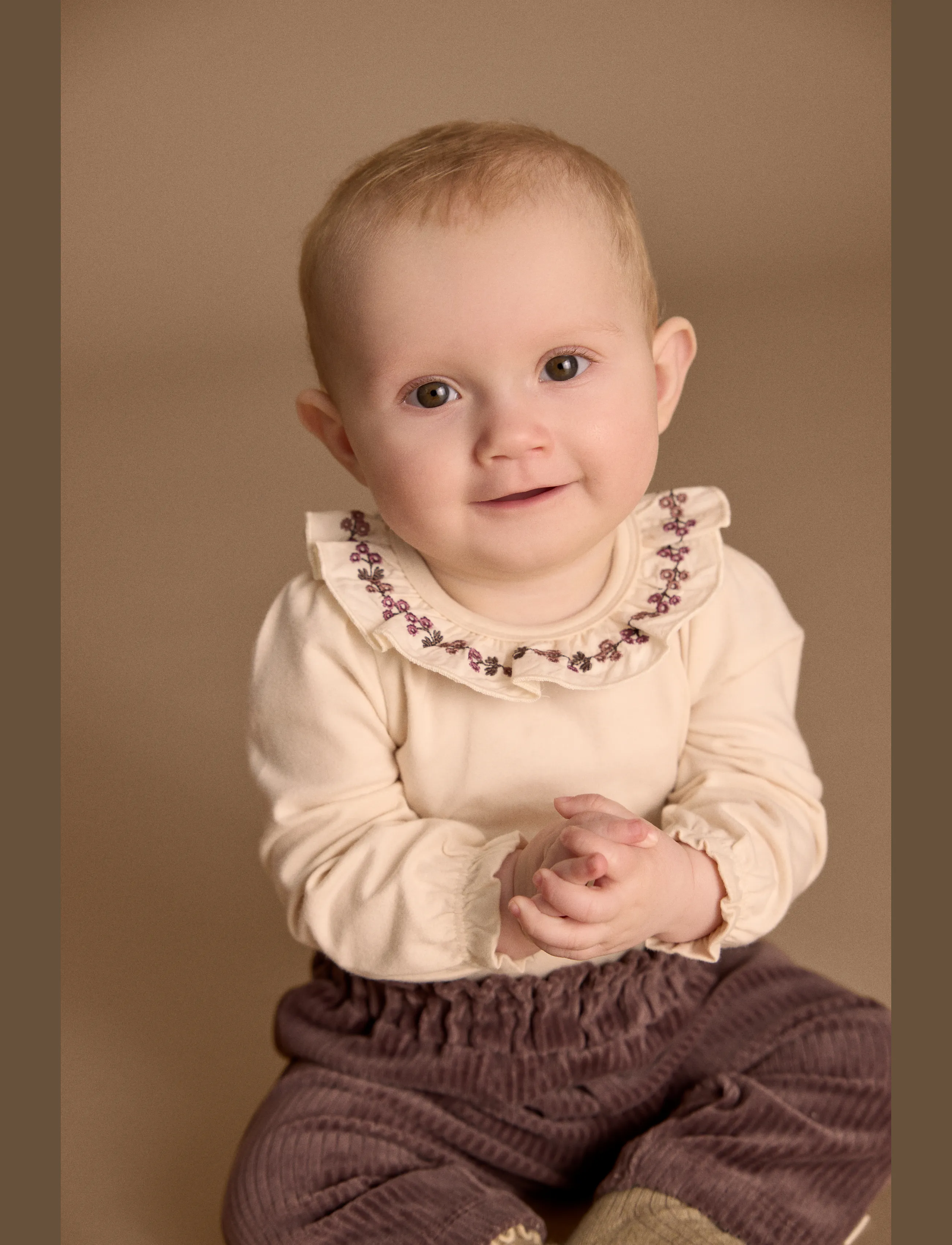 Minymo - Pants Velour - herbstliche kleidung - plum truffle - 0