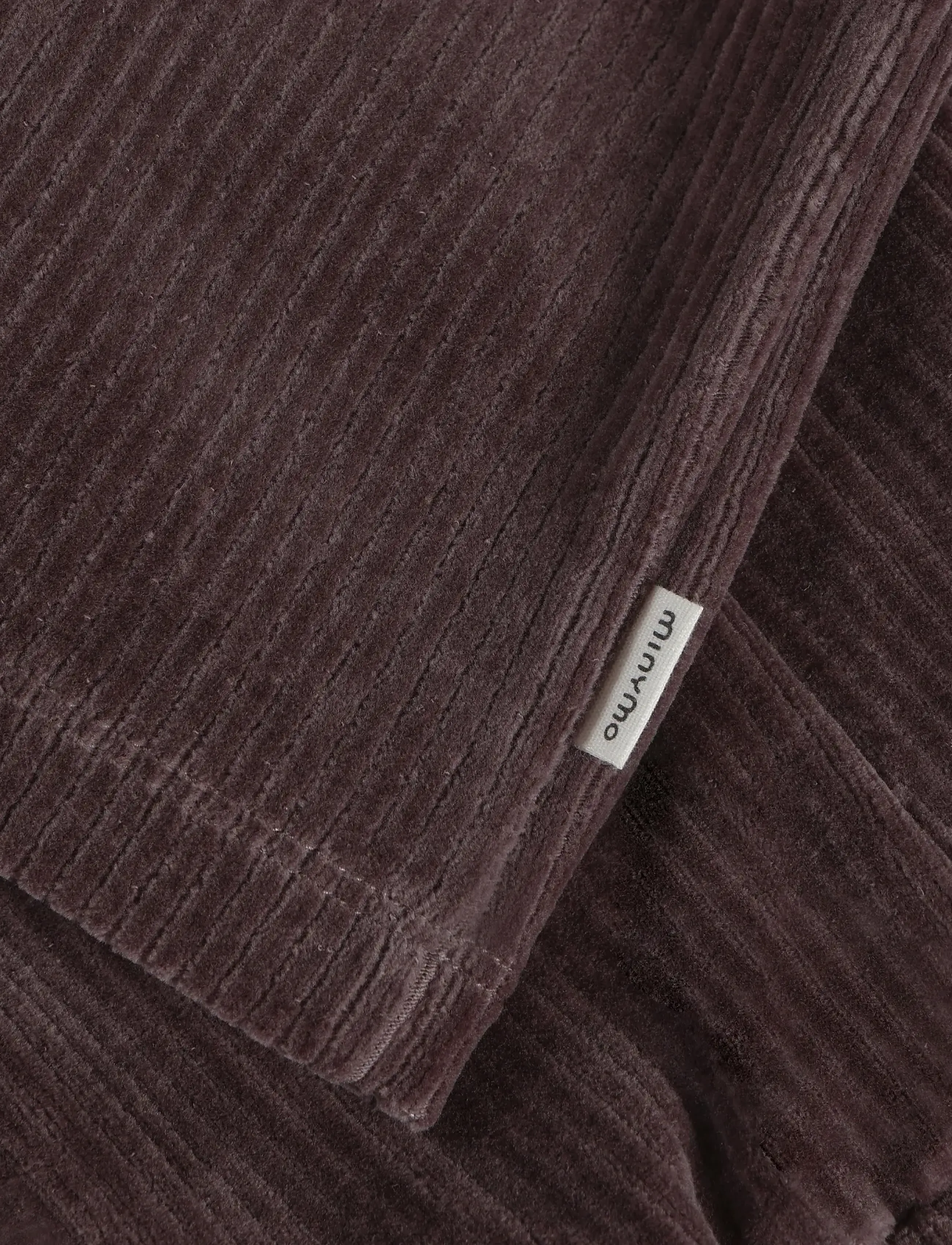 Minymo - Pants Velour - babybukser - plum truffle - 2