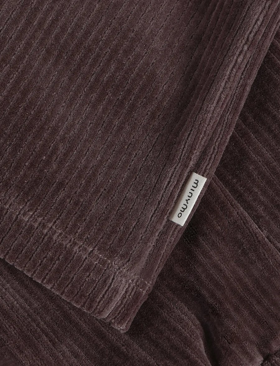 Minymo - Pants Velour - babybukser - plum truffle - 2