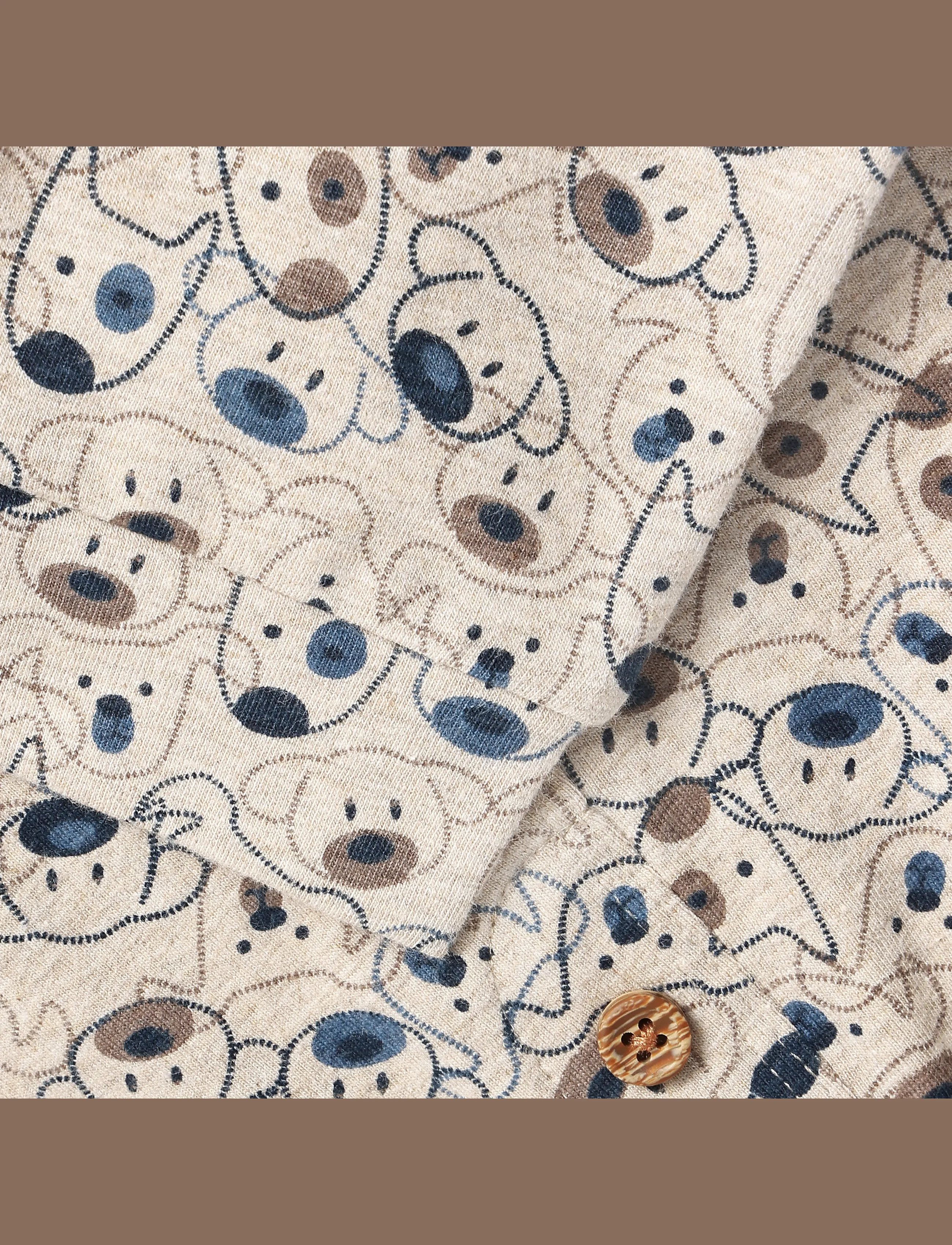 Minymo - Pants AOP - beige melange - 2