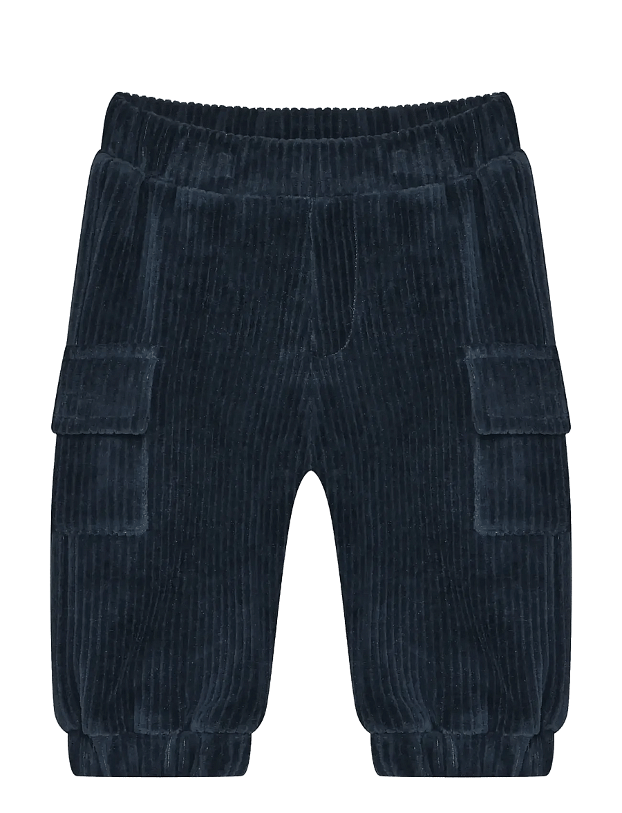 Minymo - Pants Velour - dressipüksid - midnight navy - 1