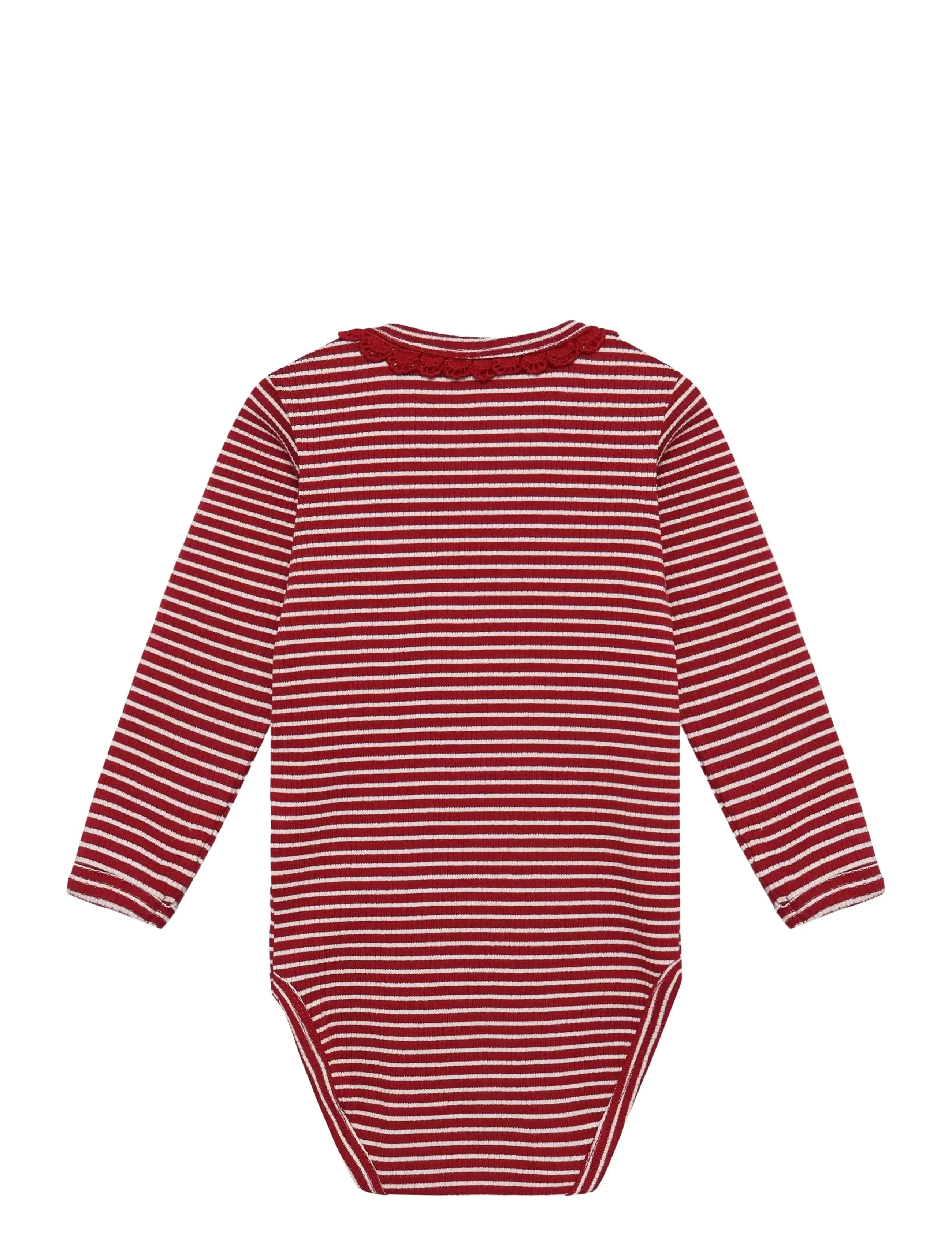 Minymo - Body LS Y/D Rib - long-sleeved bodies - rio red - 1