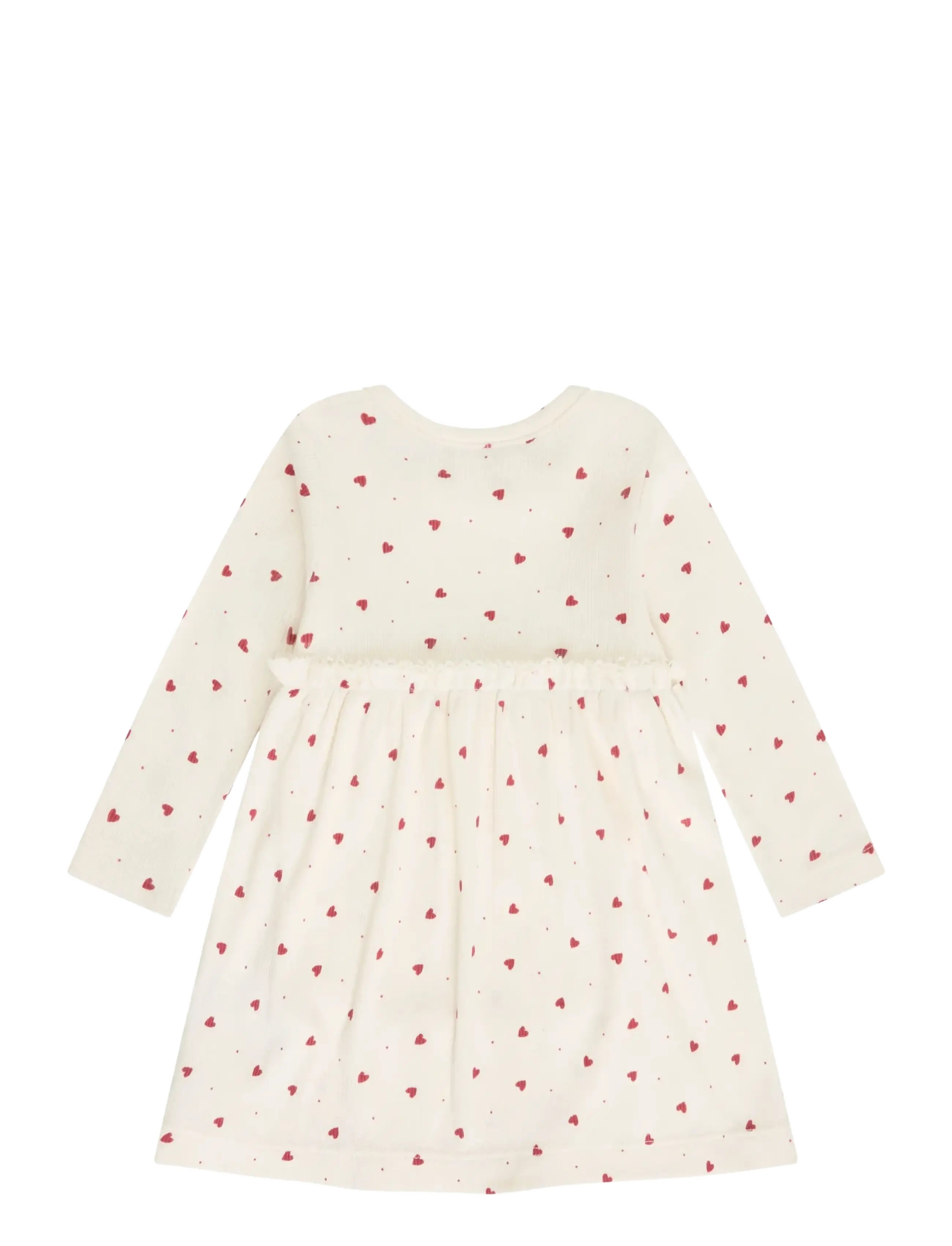 Minymo - Body Dress LS AOP Rib - långärmade bodies - eggnog - 1