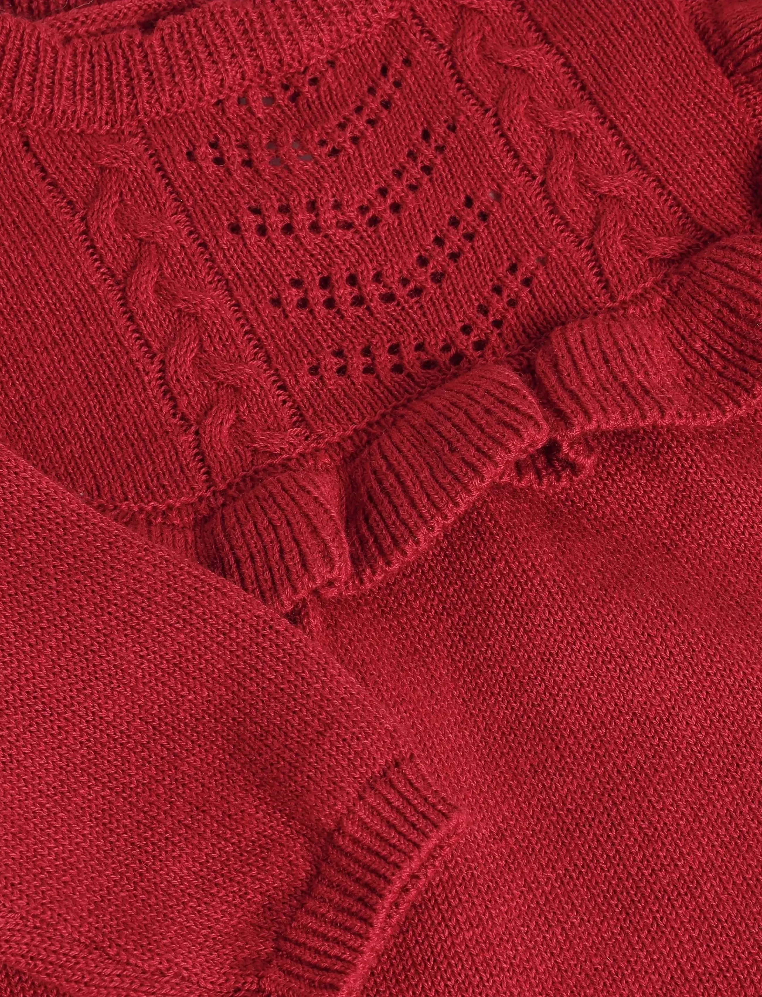 Minymo - Dress LS Knit - pikkade varrukatega beebikleidid - rio red - 3
