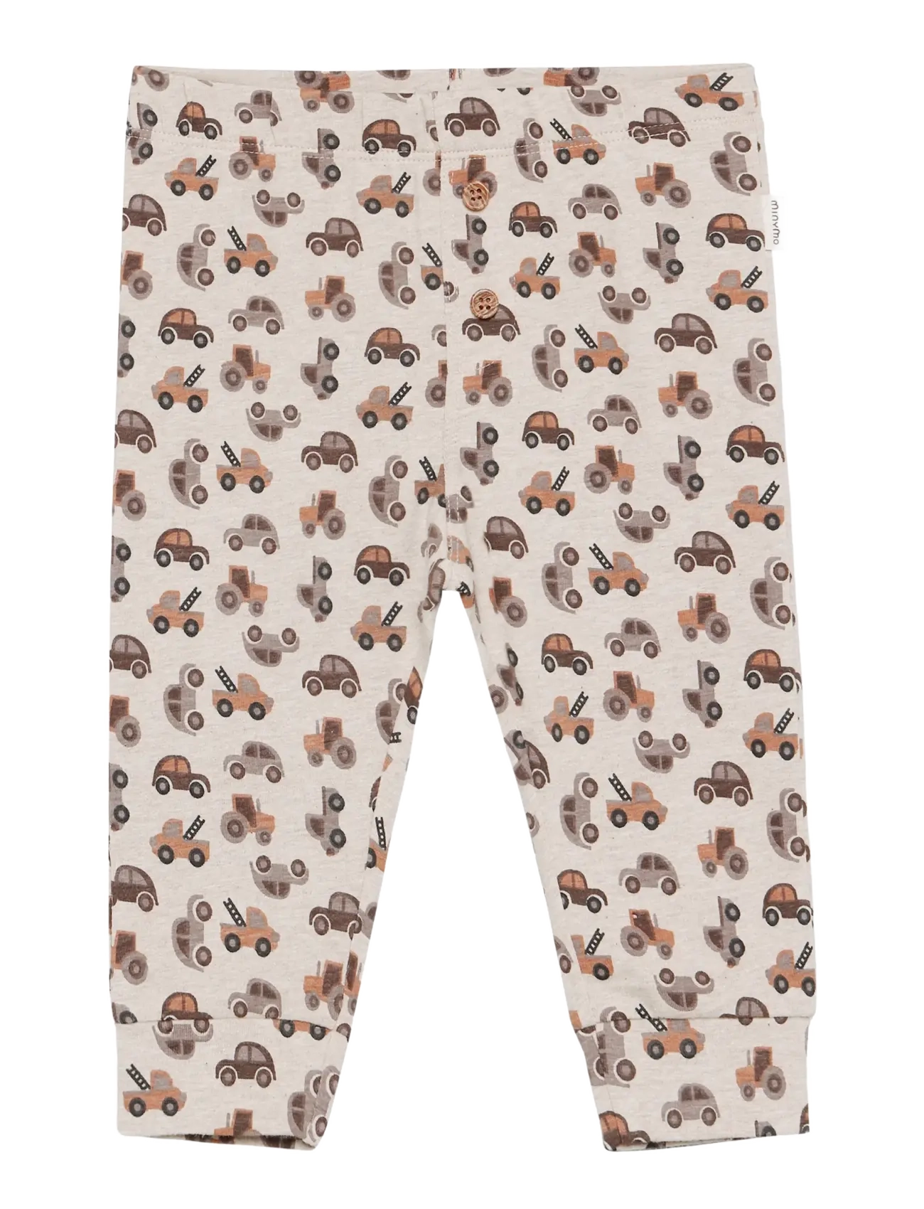 Minymo Pants AOP - Sweatpants - BEIGE MELANGE / beige
