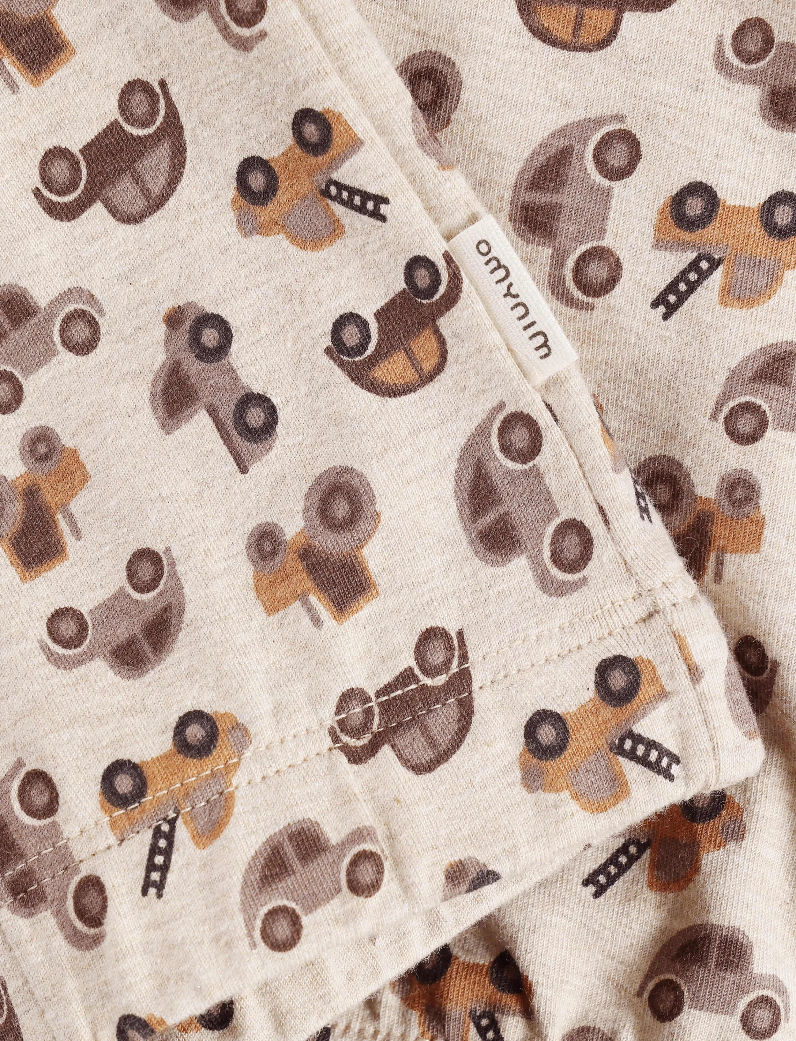 Minymo - Pants AOP - beige melange - 2