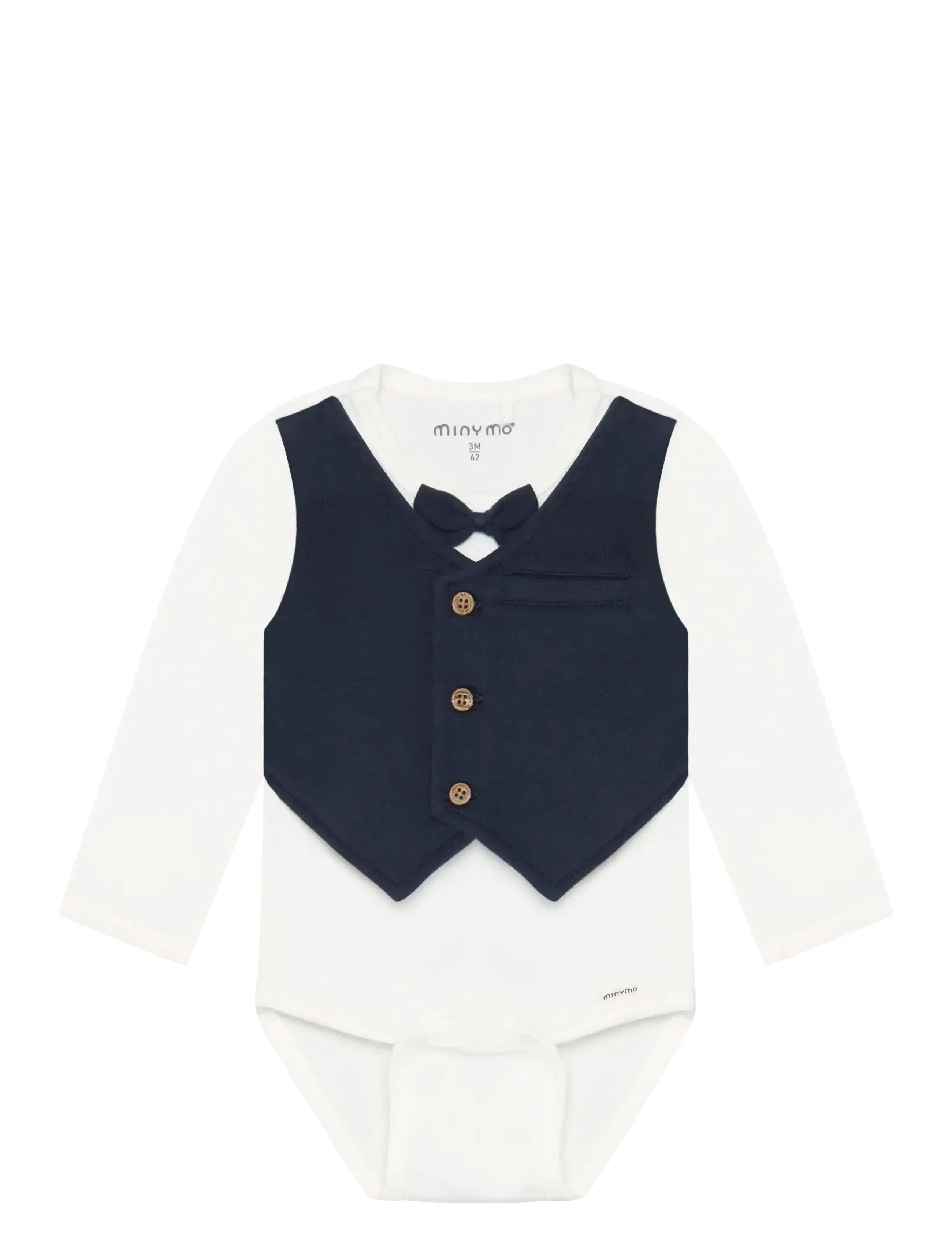 Minymo Body LS - Kleidung - SNOW WHITE / white