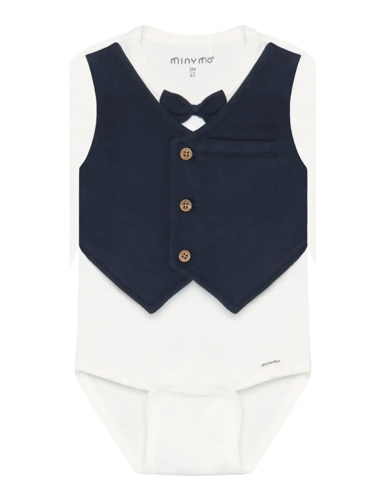 Minymo Body LS - Long-sleeved bodies - SNOW WHITE / white