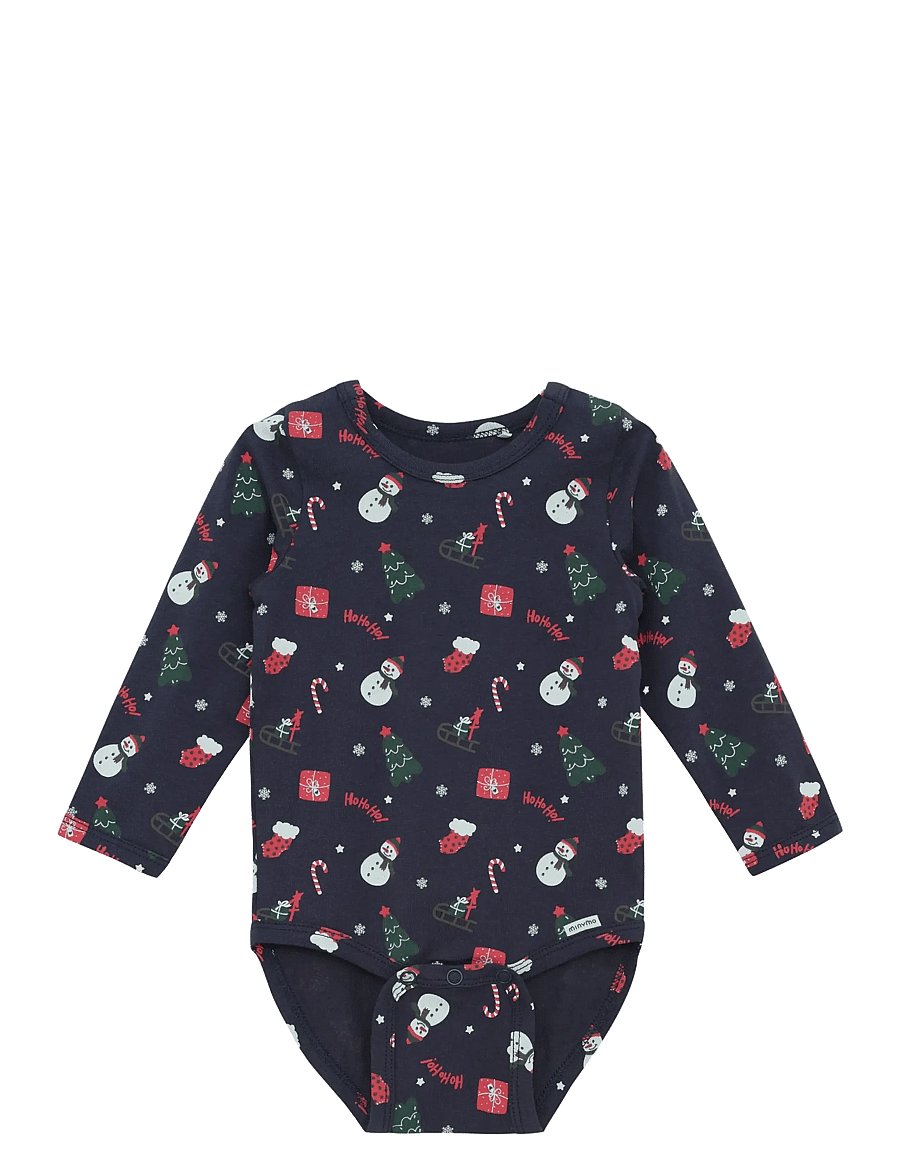 Minymo - Body LS AOP - långärmade bodies - parisian night - 1