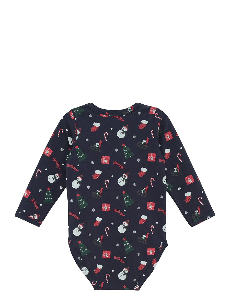 Minymo - Body LS AOP - långärmade bodies - parisian night - 2