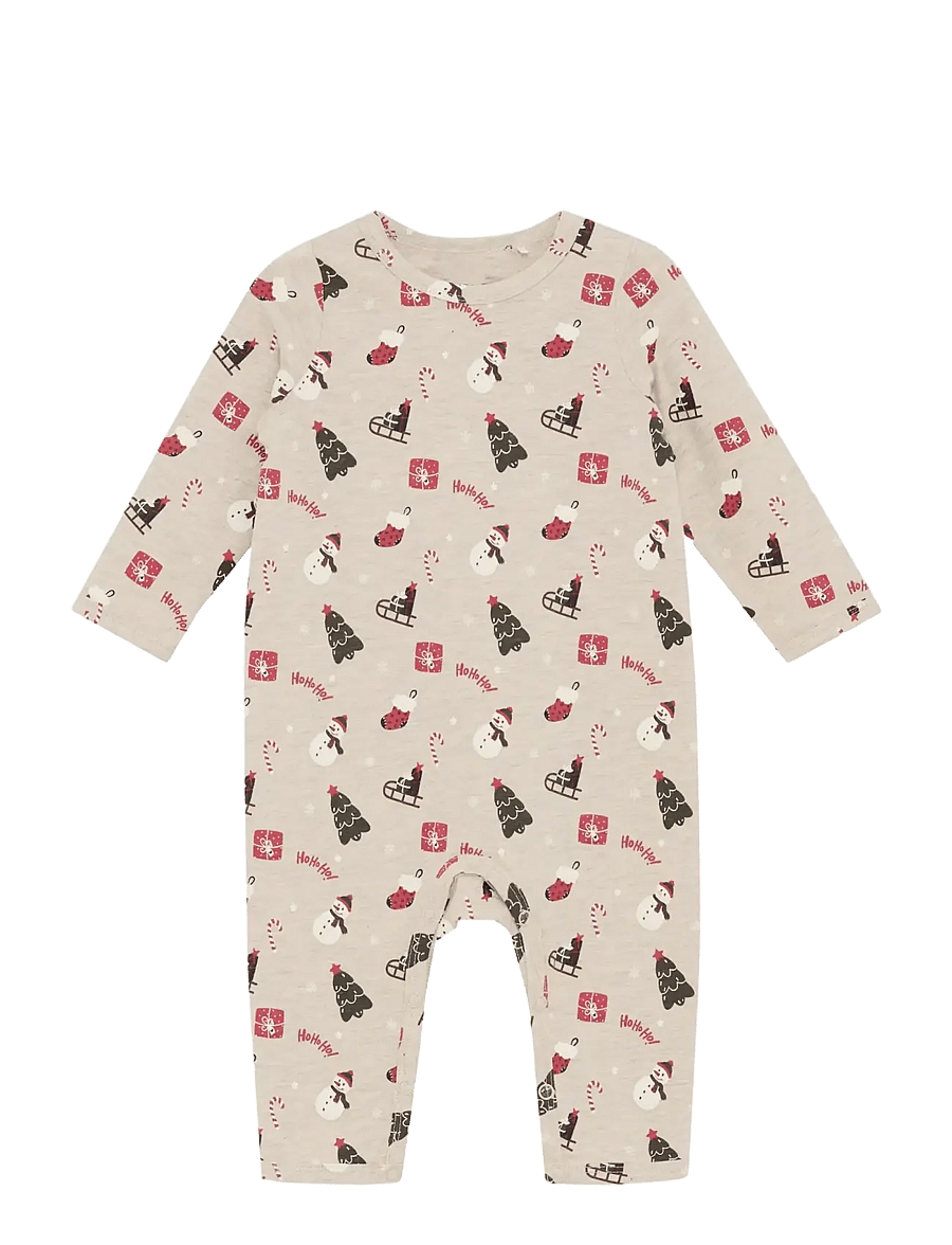 Minymo - Suit LS AOP - pikkade varrukatega - beige melange - 1