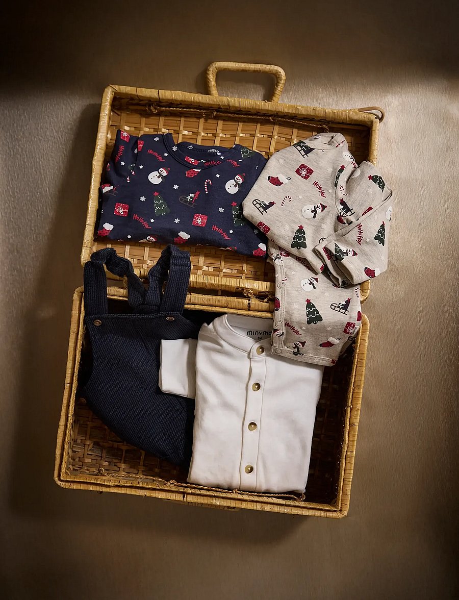 Minymo - Suit LS AOP - pikkade varrukatega - beige melange - 0