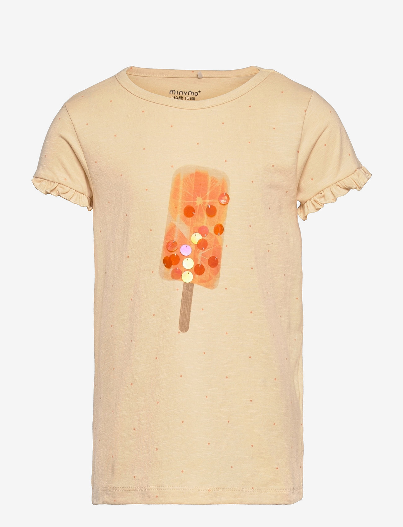 Minymo - T-shirt SS AOP - wheat - 0