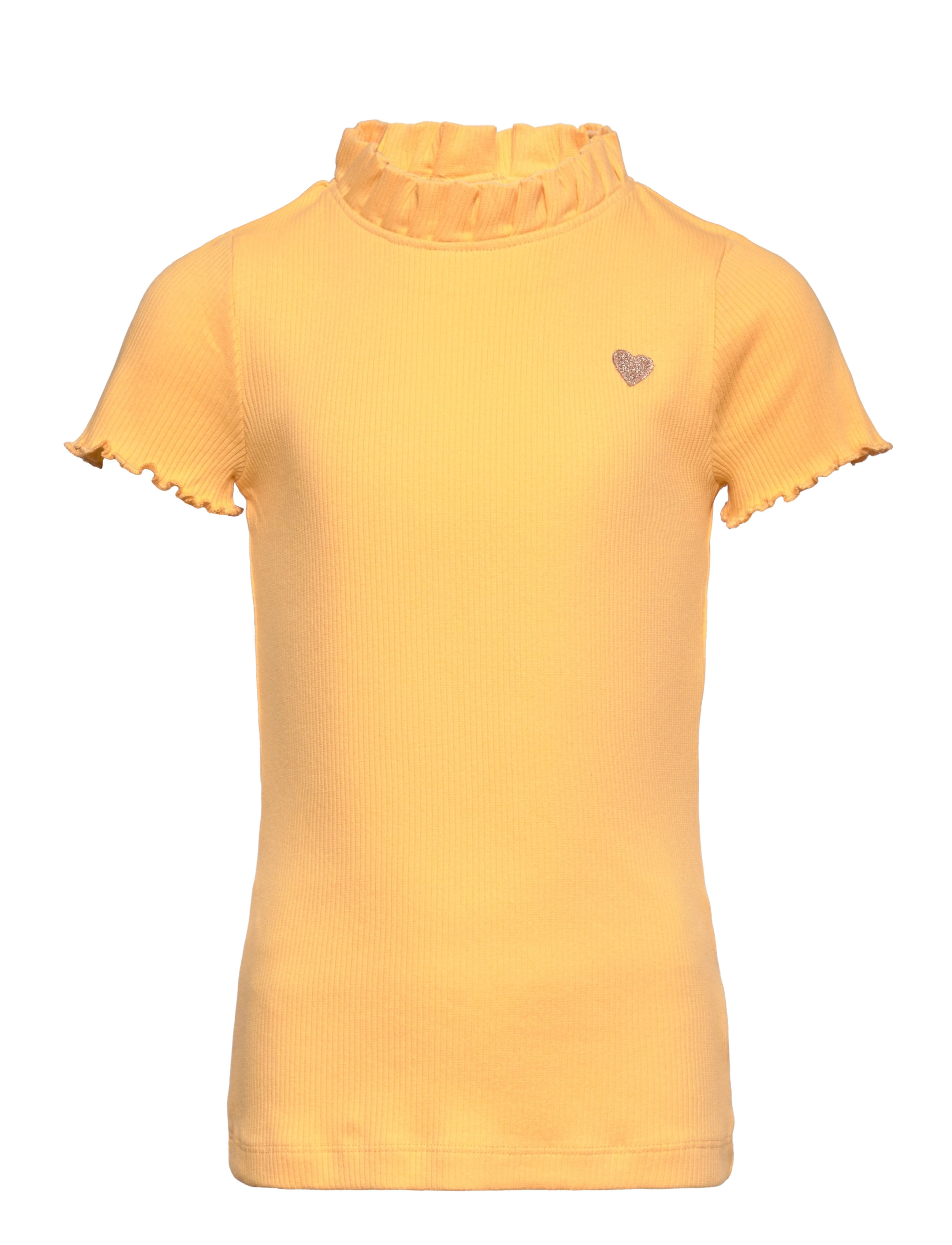 Minymo - T-shirt SS Rib - buff yellow - 0