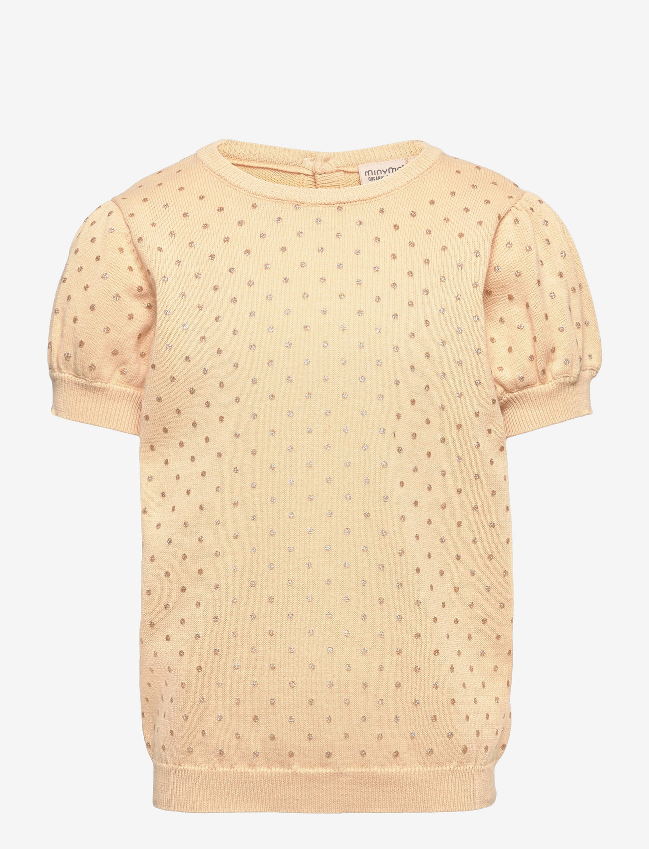 Minymo - Top Knit SS Glitter - wheat - 0