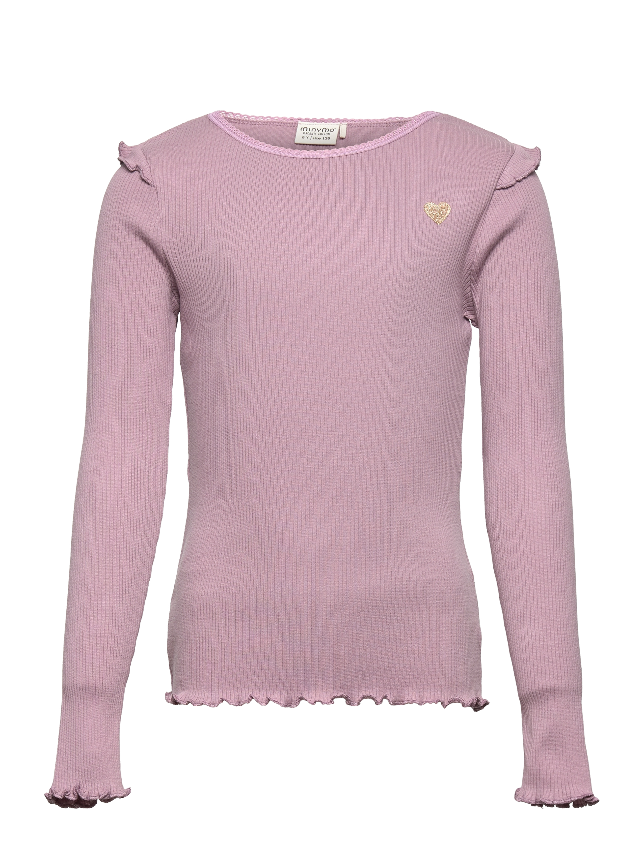 Minymo - T-shirt LS Rib - elderberry - 0