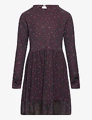 Minymo - Dress LS AOP - sukienki codzienne z długim rękawem - catawba grape - 0